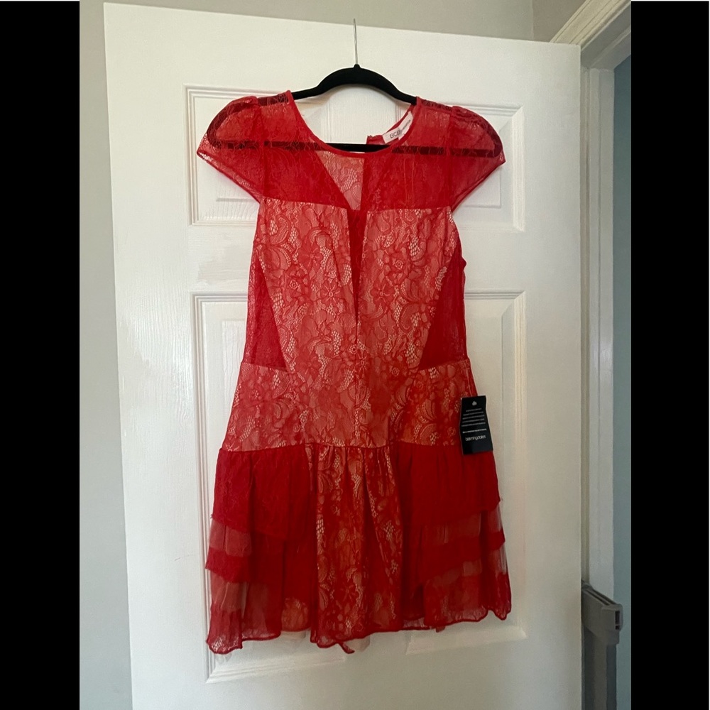 BCBG Poppy Colored Coctail Dress NWT SZ 8